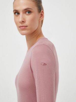 Рубашка с длинным рукавом Icebreaker розовая