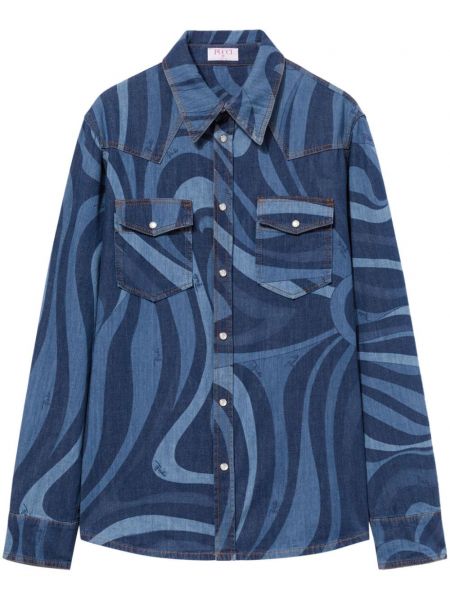 Denim skjorte Pucci blå