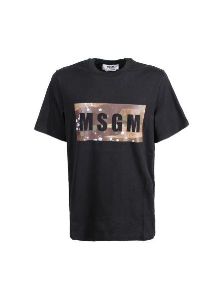 T-shirt mit print Msgm schwarz