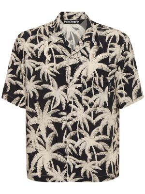 Krekls viskozes ar apdruku Palm Angels melns
