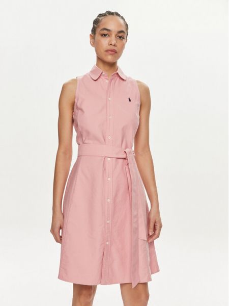 Priliehavé košeľové šaty Polo Ralph Lauren ružová