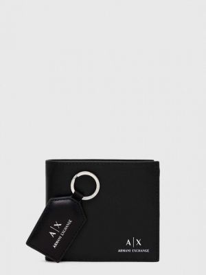 Кожаный кошелек Armani Exchange черный