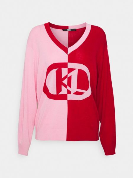 Sweter Karl Lagerfeld czerwony