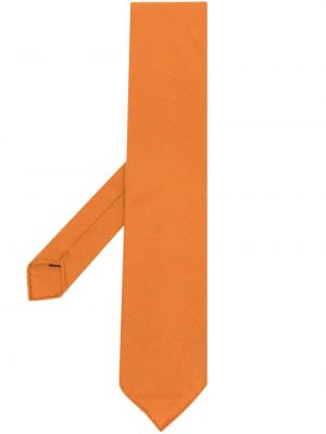 Krawat z kaszmiru Hermes pomarańczowy