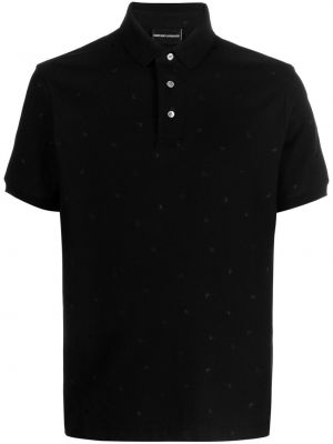 Poloskjorte Emporio Armani svart