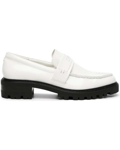 Pantofi loafer din piele Senso alb