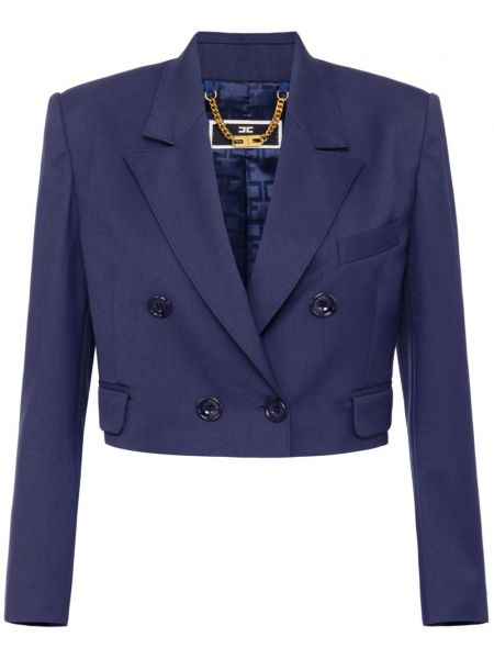 Dobbeltradet blazer Elisabetta Franchi blå