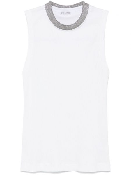 Tanktop Brunello Cucinelli hvid