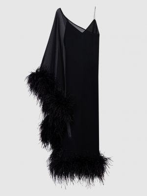 Вечірня сукня з пір'ям Taller Marmo чорна