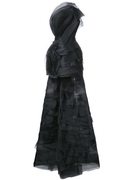 Hedvábné mini šaty Isabel Sanchis - černá