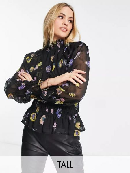 Блузка в цветочек с принтом с рюшами Vero Moda