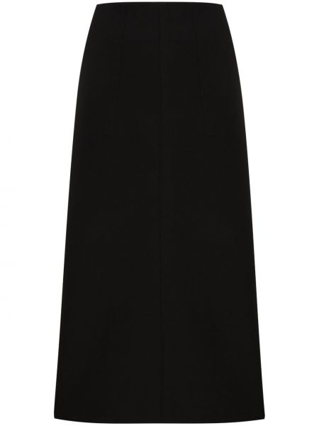Falda midi de cintura alta Moncler negro