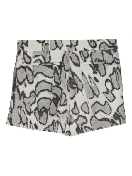 Shorts à motifs abstraits en jacquard plissées Stella Mccartney gris