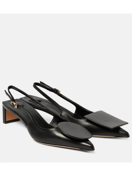 Lær pumps Jacquemus svart