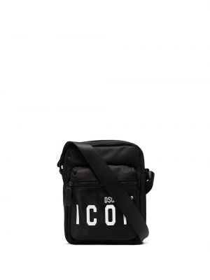 Τσάντα με σχέδιο Dsquared2 μαύρο