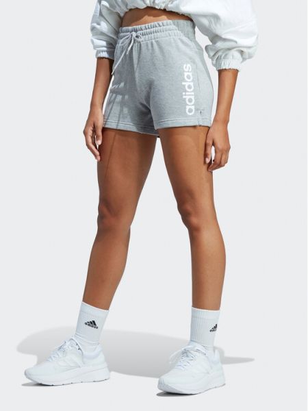 Sportske kratke hlače slim fit Adidas siva