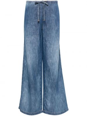 Voľné džínsy s nízkym pásom Ermanno Scervino modrá