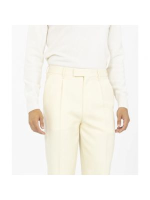 Pantalones de lana con cremallera con bolsillos Ermenegildo Zegna beige