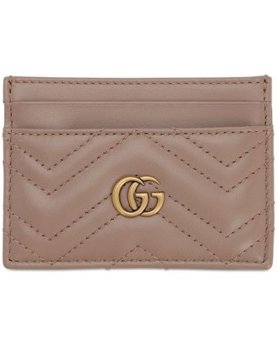 Prošívaná kožená peněženka Gucci