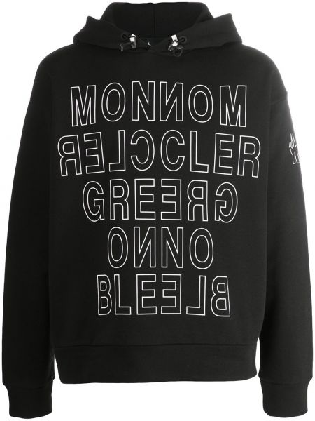 Hoodie con stampa Moncler Grenoble nero