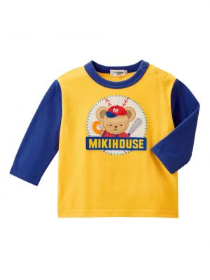 T-shirt ricamato Miki House giallo