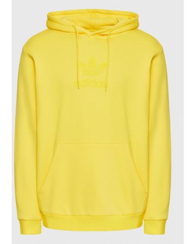 Pamut pulóver Adidas sárga