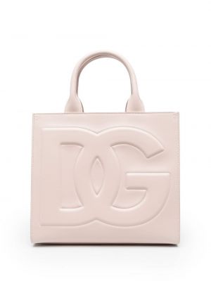 Τσάντα shopper Dolce & Gabbana ροζ