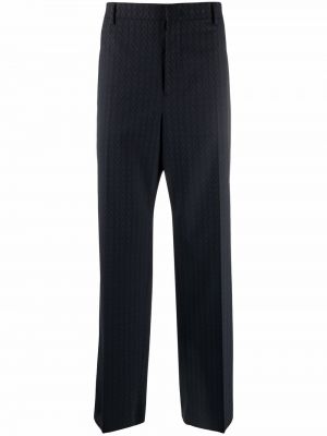 Pantalones ajustados de tejido jacquard Valentino azul