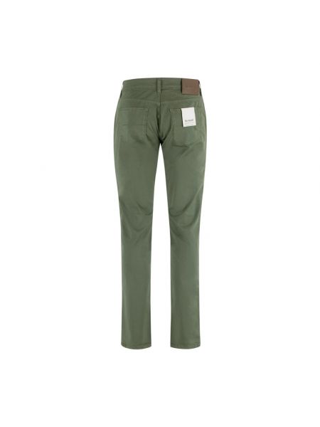 Pantalones slim fit de algodón Re-hash verde