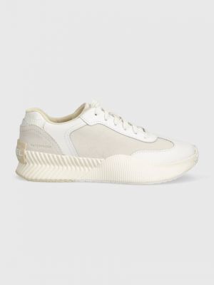 Sneakersy skórzane Sorel białe