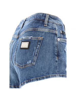 Pantalones cortos vaqueros de cintura alta slim fit Dolce & Gabbana azul