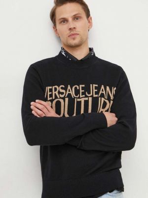 Pulover od kašmira Versace Jeans Couture crna