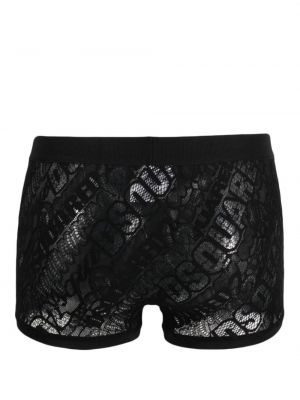 Spitzen boxershorts mit print Dsquared2 schwarz