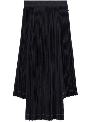 Plisované asymetrické dlouhá sukně Msgm černé