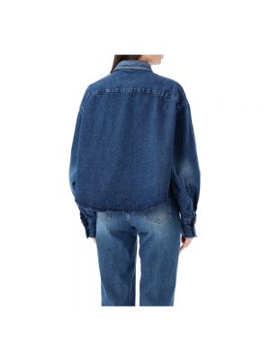 Giacca di jeans di cotone Ami Paris blu