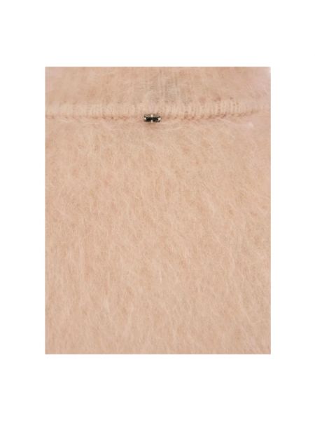 Jersey cuello alto de lana de tela jersey Sportmax rosa