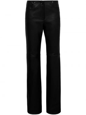 Δερμάτινο παντελόνι με ίσιο πόδι Proenza Schouler μαύρο
