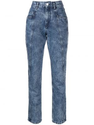Proste jeansy klasyczne z paskiem Isabel Marant - niebieski