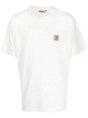 Bombažna majica Carhartt Wip bela