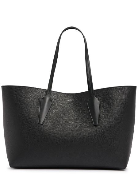 Lær shoppingbag Michael Kors Collection svart