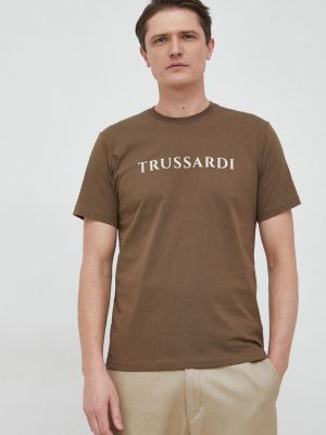 Pamučna majica Trussardi zelena