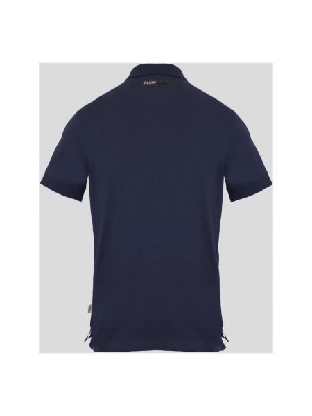 Poloshirt aus baumwoll mit print mit kurzen ärmeln Plein Sport blau