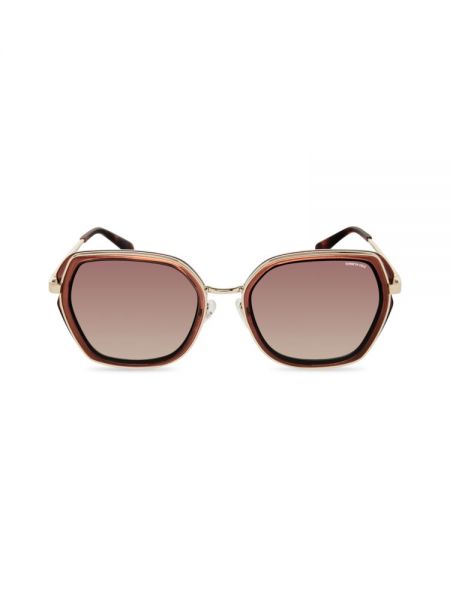 Круглые солнцезащитные очки Kenneth Cole коричневый