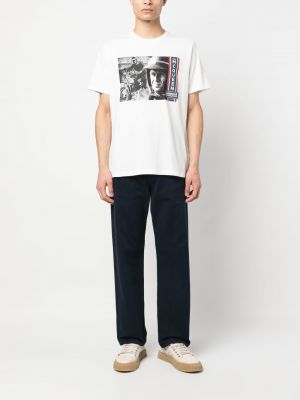 T-shirt aus baumwoll mit print Barbour International weiß