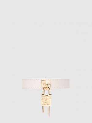 Кожаный браслет Givenchy белый