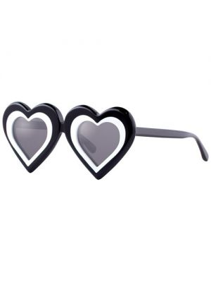Солнцезащитные очки Yazbukey, сердце, с защитой от УФ, для женщин черный