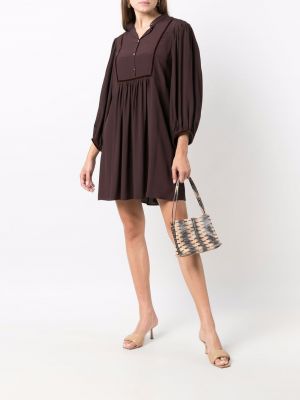 Mini vestido ajustado manga larga Semicouture marrón