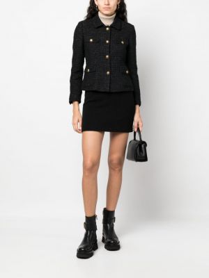 Fleecové vlněné mini sukně Tagliatore černé