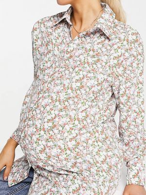 Рубашка в цветочек с принтом свободного кроя Glamorous