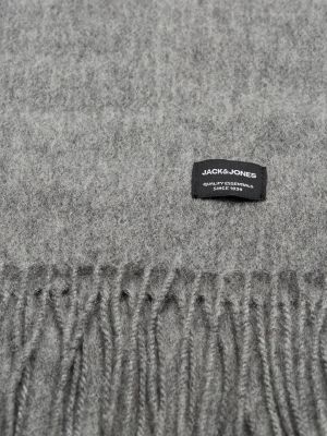 Vlněný pletený šál Jack&jones šedý